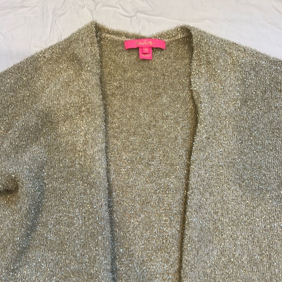 Lilly Pulitzer Metallic Cardigan Mint Condition XS - Picture 2 of 4